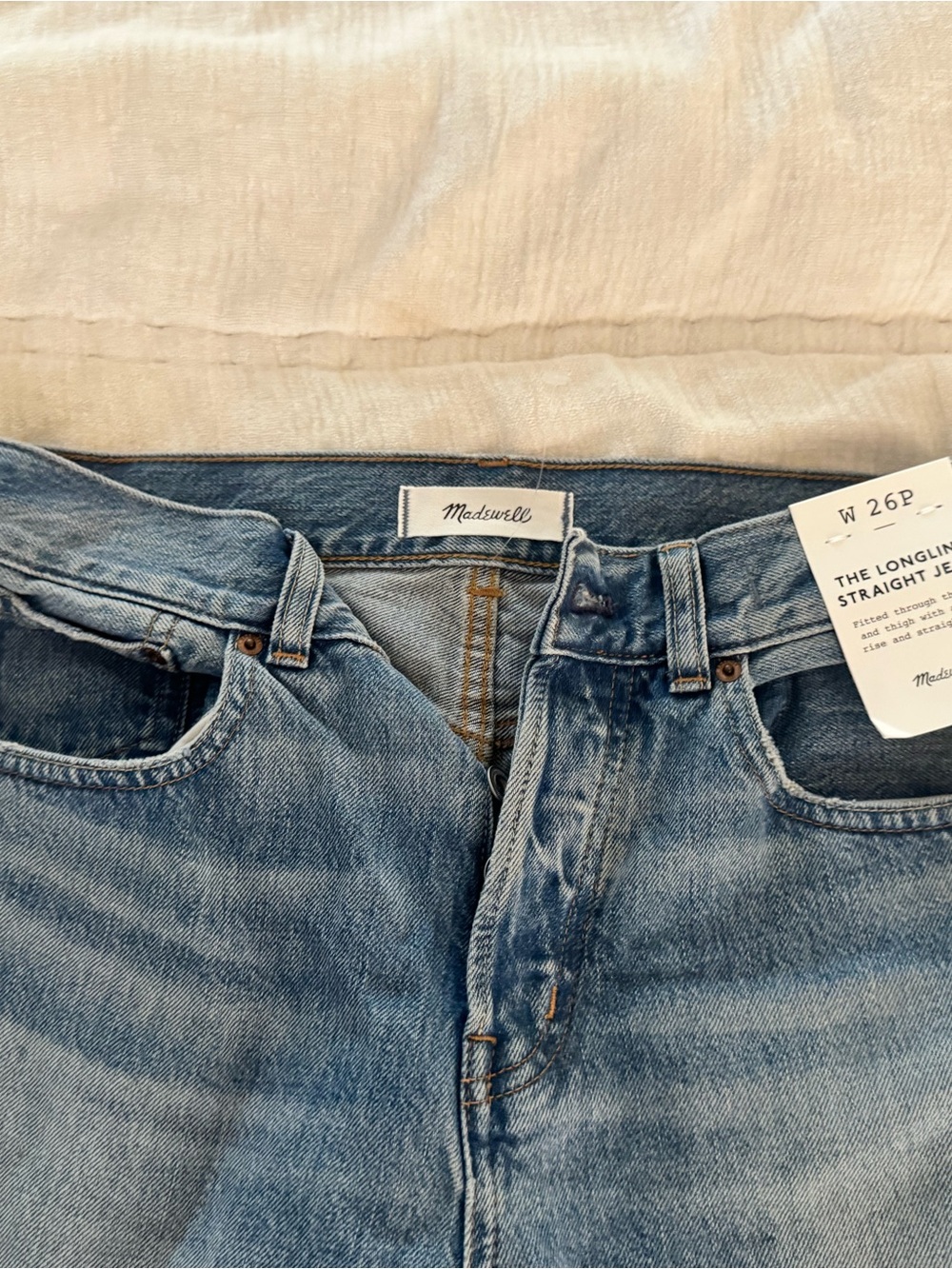 Madewell Men's Faded Blue Straight Jeans